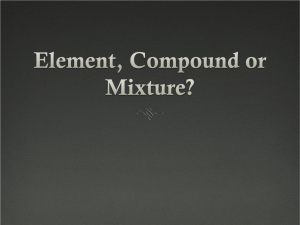 Element, Compound or Mixture?