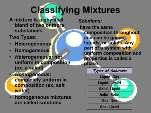 Classifying Mixtures PPT