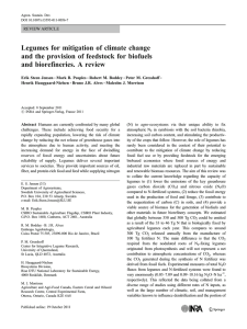 Legumes for mitigation of climate change and the provision of