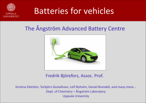 Batteries for vehicles