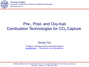 Pre-, Post- and Oxy-fuel Combustion Technologies for