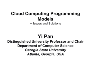 Cloud Computing Programming Models