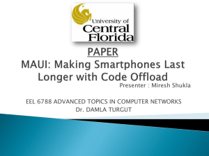 PAPER MAUI: Making Smartphones Last Longer with Code Offload