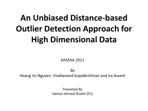 An Unbiased Distance-based Outlier Detection Approach for
