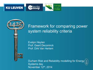 Framework for comparing power system reliability criteria
