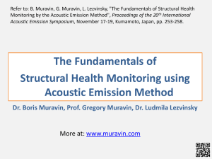 Structural Health Monitoring using Acoustic Emission