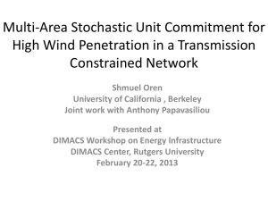 Multi-Area Stochastic Unit Commitment for High Wind
