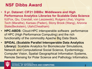 CIF21 DIBBs - Community Grids Lab