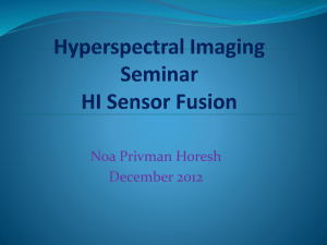 Hyperspectral Imaging Seminar HI Sensor Fusion