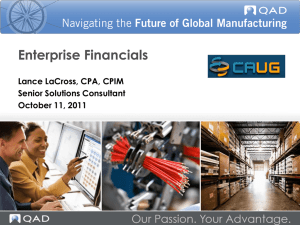 QAD Enterprise Financials: From Planning to Compliance including