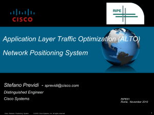(ALTO). Network Positioning System (NPS)