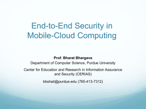 End-to-End Security in Mobile-Cloud Computing