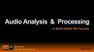 Audio Analysis & Processing in Multi