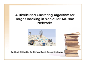 Sanaz Khakpour: D.istributed clustering algorithm-ppt