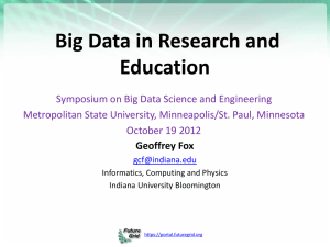 Big Data in Research and Education