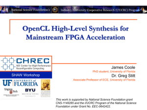 OpenCL-IF Overview - Greg Stitt, University of Florida