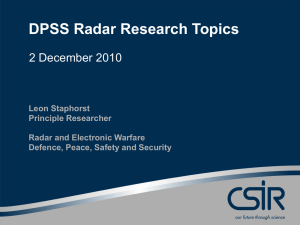 DPSS Radar Research Topics