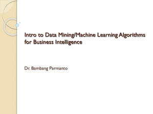 One day data mining tutorial for junior students