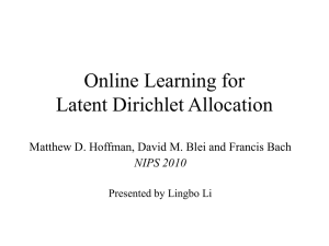 Online Learning for Latent Dirichlet Allocation
