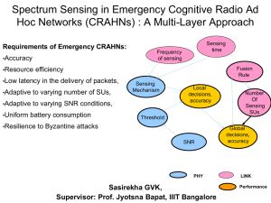 Spectrum Sensing in Emergency Cognitive Radio Ad Hoc Networks