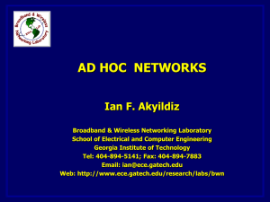 ad hoc networks - School of Electrical and Computer Engineering
