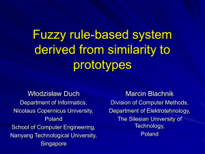 Fuzzy rule-based system derived from similarity to prototypes