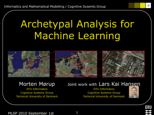 Archetypal Analysis for Machine Learning