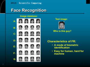 Slides of PCA for face recognition