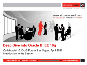 Oracle BI Enterprise Edition Deep Dive