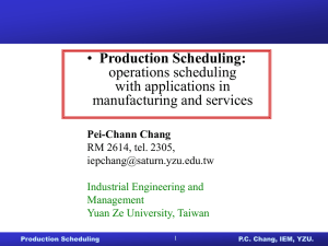 Production Scheduling