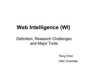 Web Intelligence (WI) - Department of Software and Information