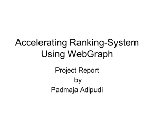Accelerating Ranking-system using WebGraph