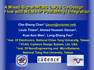 A Mixed-Signal/MEMS CMOS Co-Design Flow with MEMS