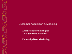 Acquisition and Modeling - Database marketing Institute