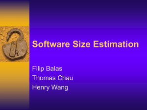 Software Size Estimation Final
