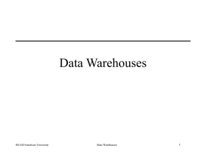 Data Warehouses - American University