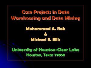 Data Warehouse Cases - University of Houston