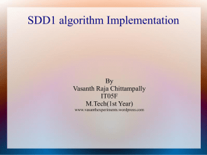 SDD-1 Distributed Database Query Optimization