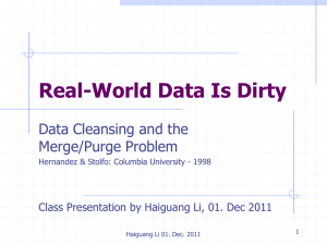 Real-World Data Is Dirty