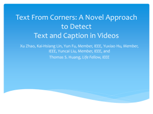 Text From Corners: A Novel Approach to Detect Text and Caption in