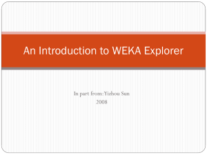 An Introduction to WEKA