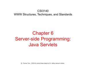 Chapter 6 Server-side Programming: Java Servlets