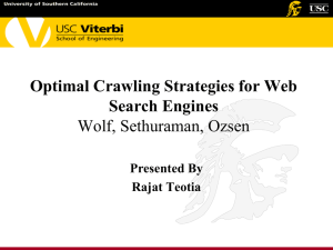 Optimal Crawling Strategies for Web Search Engines