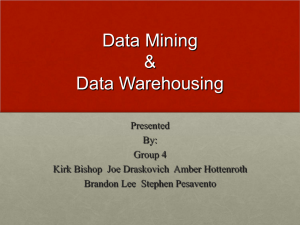 Data Mining & Data Warehousing