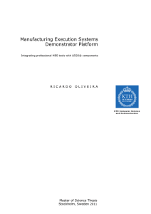 Manufacturing Execution Systems Demonstrator Platform