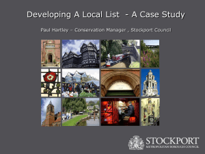 Developing A Local List - Blackpool Borough Council