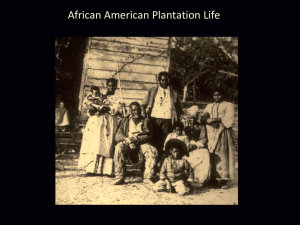 ARC000321 Lecture 12 African American Plantation Life