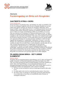 Forskningsdag om Birka och Hovgården