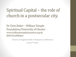 Session 4: The City as Text: Towards an urban practical theology