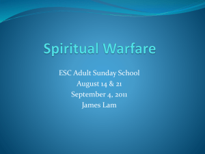 Sept 4 - James Lam - Spiritual Warfare